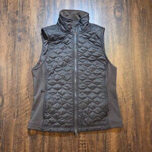 LL Bean Vest Quilted Brown Size Small Zipper pockets